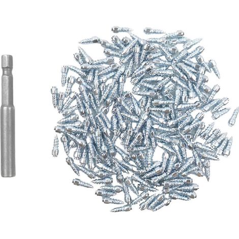 100 crampons filetés pour pneus, vis en carbure de tungstène, crampons antidérapants pour pneus neige, compatibles avec vélos, scooters, motos, quads, etc. (1/5)