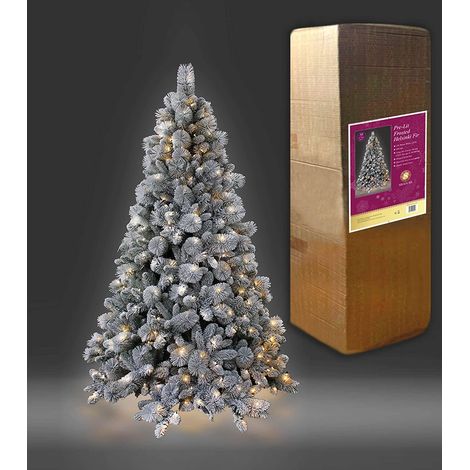 7Ft White Snowy helsinki Boulder Pine 210CM Pre Lit (1/5)