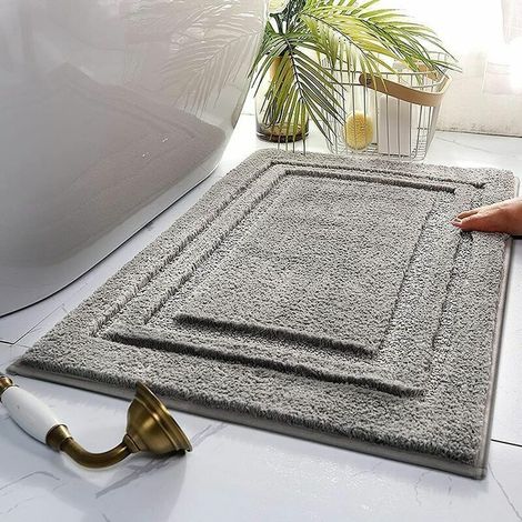Badezimmer-Gittermatte 40x60cm aus Mikrofaser, weiche Bodenmatte, rutschfeste Badezimmermatte (1/5)