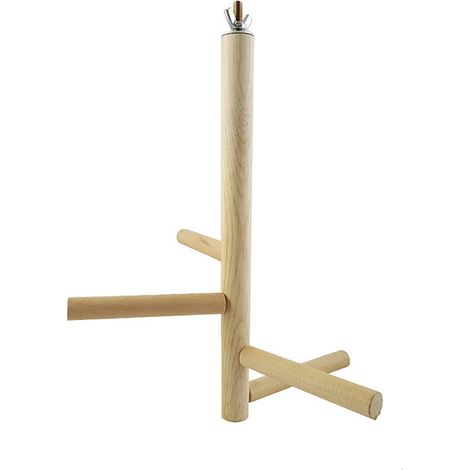 Perchoir en bois rotatif pour perroquets, poteau pour cage à oiseaux, accessoire de volière, tige stable et durable