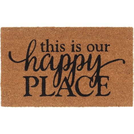 Tapis de porte naturel 45 x 75 cm antidérapant durable intérieur extérieur en fibre de coco naturel (1/5)