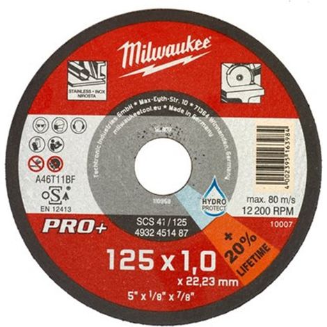 Milwaukee PRO+ discos de corte para metal 125 mm 10 uds (1/2)
