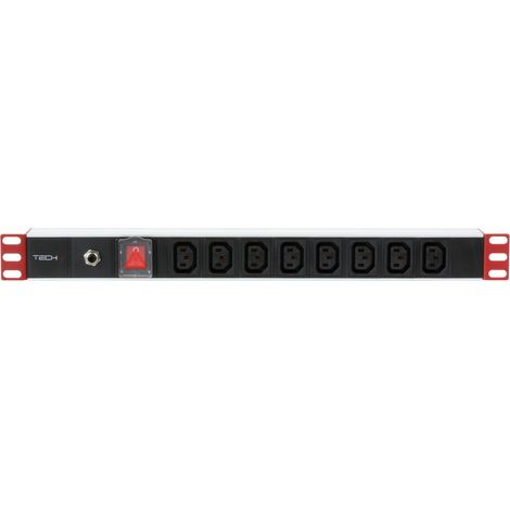 Techly Professional Multipresa per Rack 19'' 1U 8 Uscite C13 (1/5)
