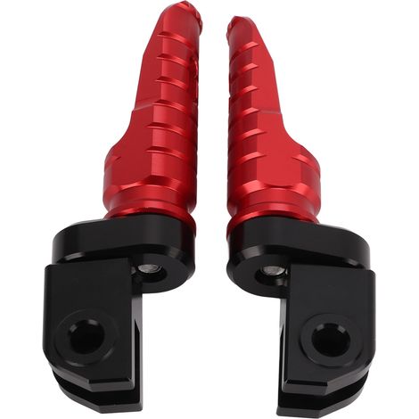 2 repose-pieds avant de moto en alliage d'aluminium CNC, remplacement pour Aprilia RS660 RSV4 Tuono 660 V4 1100 (rouge) (1/5)