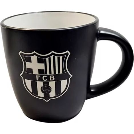 Taza cerámica del F.C. Barcelona de color negro 320 ml