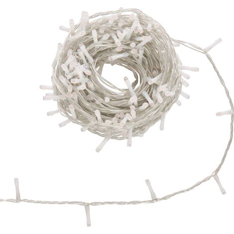 Guirlande lumineuse d'extérieur 7,5 m 100 LED rouge fil transparent 13 fonctions avec minuteur sur secteur - Atmosphera créateur d'intérieur (1/5)