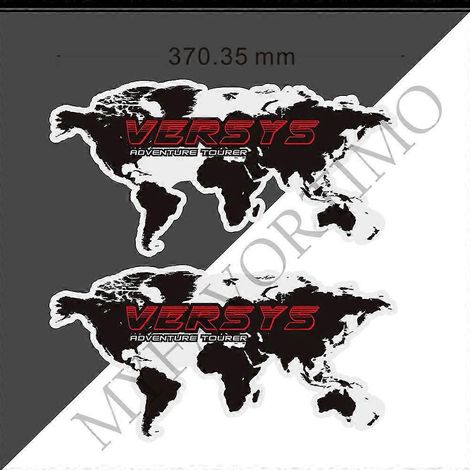 Autocollants de protection de réservoir pour Kawasaki Versys 300 400 650 1000 Versys-x 250, kit de protection de pare-brise, autocollants pour genoux, déflecteur de vent - VERSYS (2 pièces) 8 (1/5)