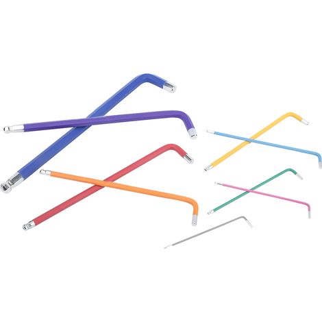 Jeu de clés Allen à tête plate allongée, jeu d'outils à main à douille, type C (1/5)