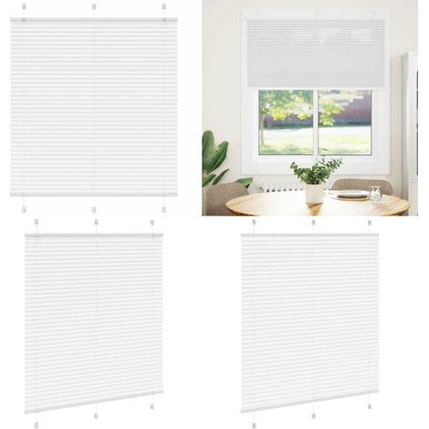 vidaXL Plissee Weiß 120x100 cm Stoffbreite 119,4 cm Polyester (1/5)