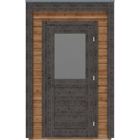 Abri de jardin en bois Veya 1.59x1.59m - 2.53m2 - Ep. 28mm - Traité (1/3)