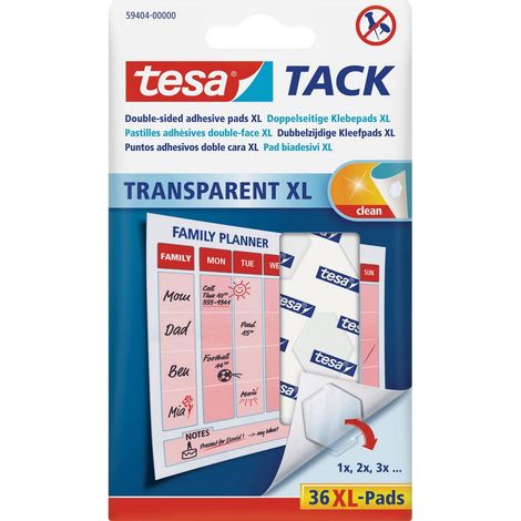 Tesa Tack pastiglie adesive trasparenti 36 pezzi (1/3)