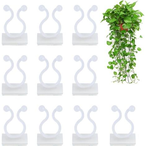 100Pièces Clip de Support de Plante Grimpante, Clip de Plante Mural, Clip de Mur de Vigne, Clip pour Plantes Grimpantes,Blanc (1/5)