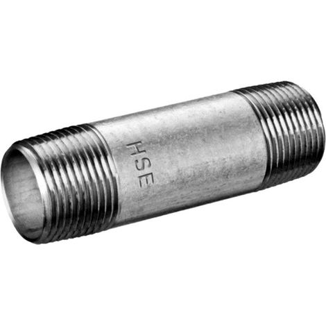 Hermann Schmidt Temperguss 530/23 Rohrdoppelnippel 43080200 DN 80, 3" x 200, verzinkt