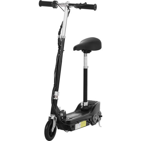 Powered Electric Scooter Ride--On, with Brakes, Adjustable Seat, Adjustable Handlebars, Black (1/5)