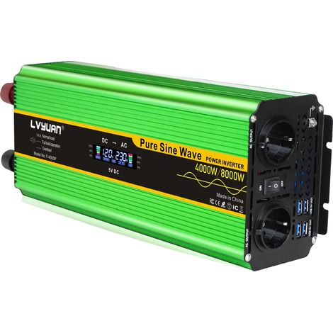 Inverter a onda sinusoidale pura, 8000 W, uscita USB (1/2)