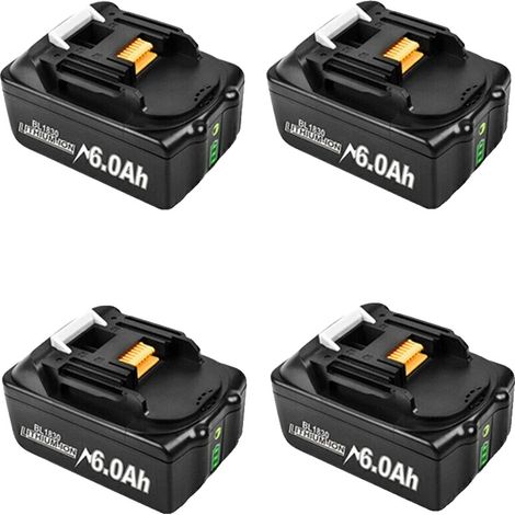 Batterie Makita 18V, capacité 60Ah, indicateur de carburant LED, 4 pièces 60, 4 pcs 6.0 (1/2)