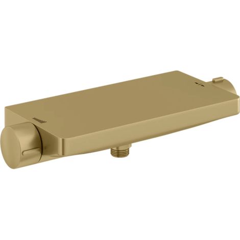 Britton Hoxton Exposed Shower Valve Thermostatic Brushed Brass Modern Style