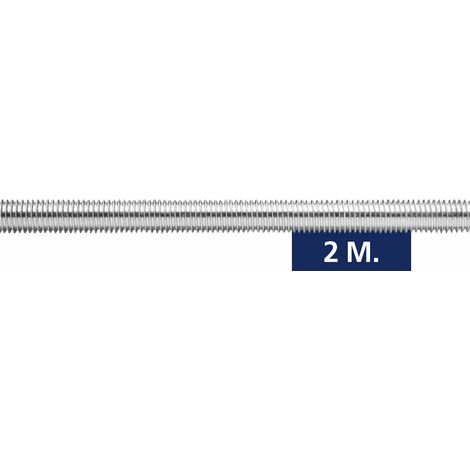 Tige filetée 2 mètres - Zinguée M8 x 2.000 - Boite de 25