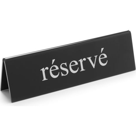 Chevalet de table réservé 130x30x(H)38mm - Hendi