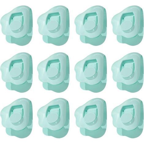 Bettbezugclips, 12 Stück, wolkenförmige, nadelfreie, rutschfeste Bettbezugbefestigungen, Bettbezugclips, Bettbezugclips zum Fixieren der Bettdecke (Grün) - Fei Yu (1/4)