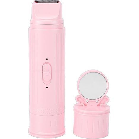 Tondeuse à Cheveux électrique, Tondeuse à Double Tête avec Batterie Rechargeable USB C et Miroir pour Femme Rose