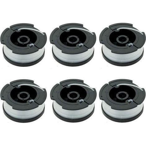 Bobine de fil en nylon - Black & Decker - A6481 A6485 - Paquet de 6 - 10 m - Remplacement coupe bordure (1/4)