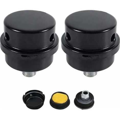Geräuschloser Luftkompressorfilter, 2 Stück, 3/8", Außengewinde, Metallgehäuse, 16 mm, geräuschloser Luftkompressorfilter (1/5)