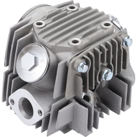 Cylinder head with a bore of 52.4 mm, suitable for horizontal four-stroke engines with 110 cm³ displacement for four-wheeled motorcycles, karts, scooters and motorcycles, including valves and camshaft