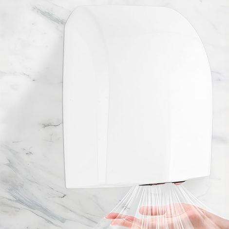 Sèche-Mains, Seche Main Électrique 1400 W 7-13 Secondes pour Sécher Sèche-Mains Automatique pour Montage Mural avec Boutons d'air Chaud et Froid et Capteur Infrarouge pour Cuisine Toilettes (1/5)