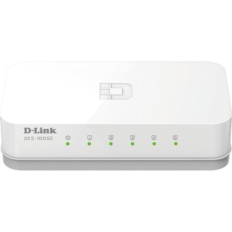 D-Link ES-1005C/E Non gestito Fast Ethernet (10/100) Desktop Bianco