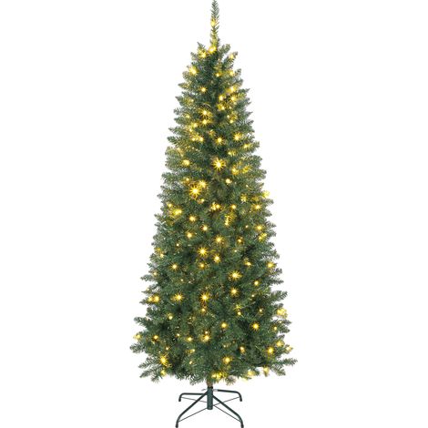 Albero di Natale 180 cm 250 luci bianche e colorate 899 rami 9 modalità illuminazione (1/5)