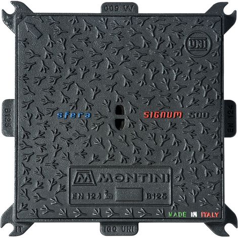 1PZ CHIUSINO IN GHISA B125 SIGNUM - 70 x 70 - Kg 33
