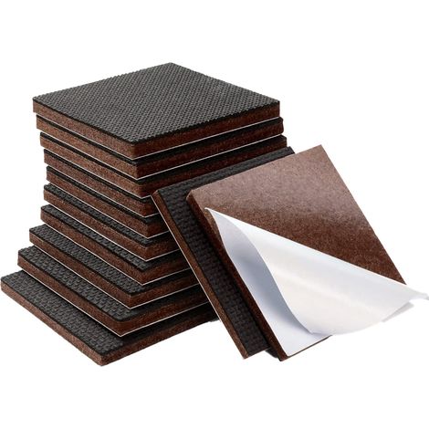 12 patins antidérapants pour meubles, caoutchouc + feutre, diamètre 75 mm, épaisseur 12 mm, pour parquet et carrelage (1/5)