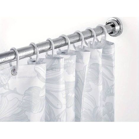 Barre télescopique pour rideau de douche ou baignoire – sans perçage, résistante aux rayures, réglable 63–100 cm