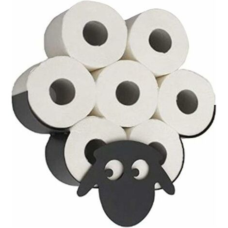 INHHUB Toilettenpapierhalter mit Schafmotiv, niedliches Tiermotiv, zum Aufhängen an der Wand, für Schlafzimmer, Toilettenpapierhalter, Küche, Badezimmer, Anhänger, Schaf