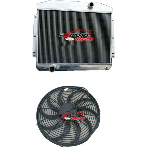 Radiador de aluminio, tamaño del núcleo: 17,7" × 25,5" × 2,5", tamaño total: 24,6" × 29,3" × 4,75", salida superior: 1,5", salida inferior: 1,77", compatibilidad: apto para vehículos Mercury de 1949 a (1/4)