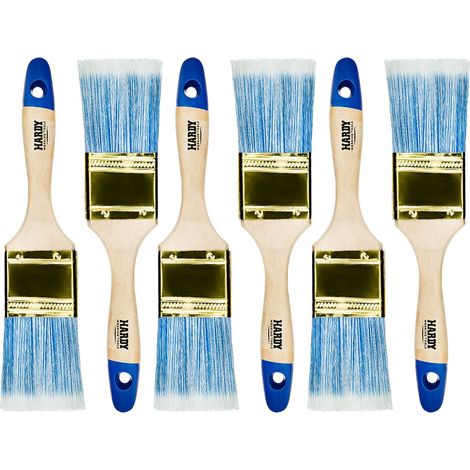 Lot de 6 Pinceaux Plats 50 mm Série 42, Pinceau pour Lasure sur Bois et Vernis Métal - Poils Synthétiques Clairs (1/4)