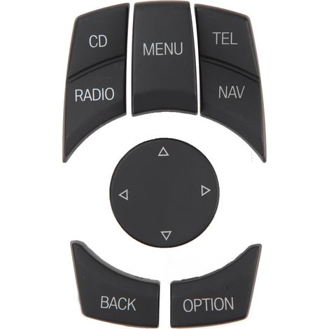 GARRYFIZH Center Console Multimedia Control Button Knob Kit Anti Scratch Stylish Cover Trim Replacement for 1 3 5 Series Matte Black (1/5)