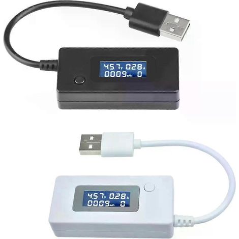DC 4-30V LCD USB-Detektor Voltmeter Amperemeter Kapazitätstester für mobile Ladegeräte Spannungs- und Strommessgerät Ladeüberwachung (1/4)