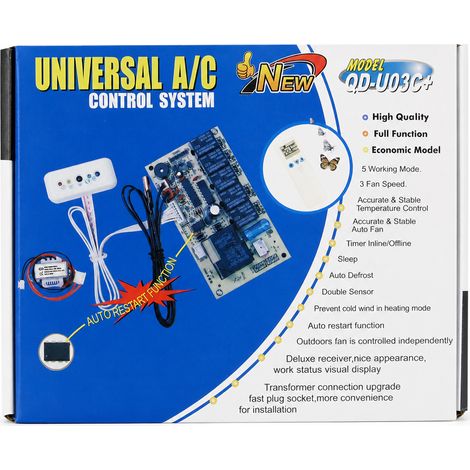 Système de Commande Universel pour Climatisation QD-U03C+, 5 Modes et 3 Vitesses de Ventilateur (1/5)