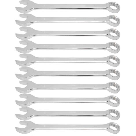 10 pièces Clé à Douille 18mm Acier Chrome-Vanadium Double Embout Cliquet à Main Outil Mécanique (1/5)