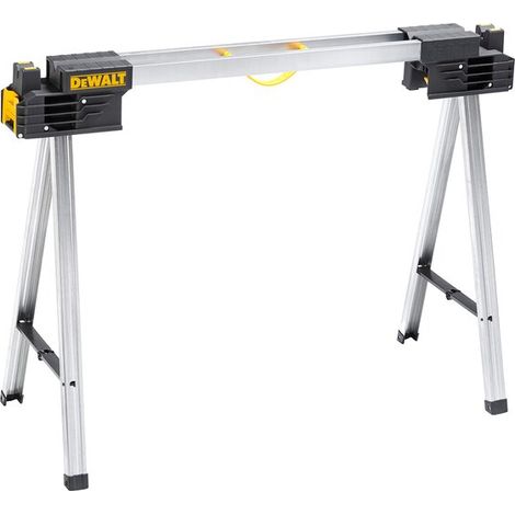 Dewalt – Tréteaux pliables en métal – Charge maximale 900 kg – Largeur 1117 mm – Patins en caoutchouc pour stabilité – Idéal pour découpe en atelier