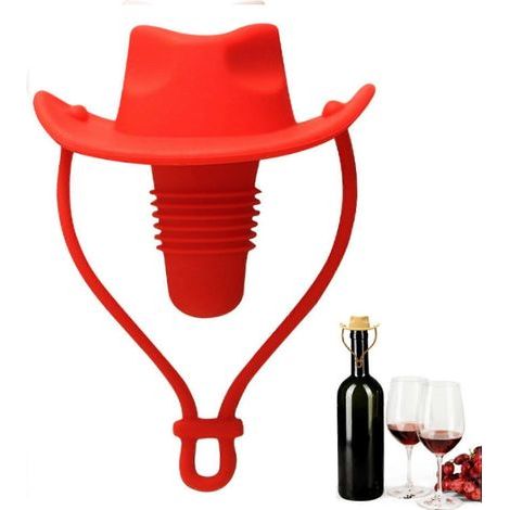 Silicone wine stopper in the shape of a cowboy hat, leakproof and fun, limited edition 2025. - AquaForge (1/5)