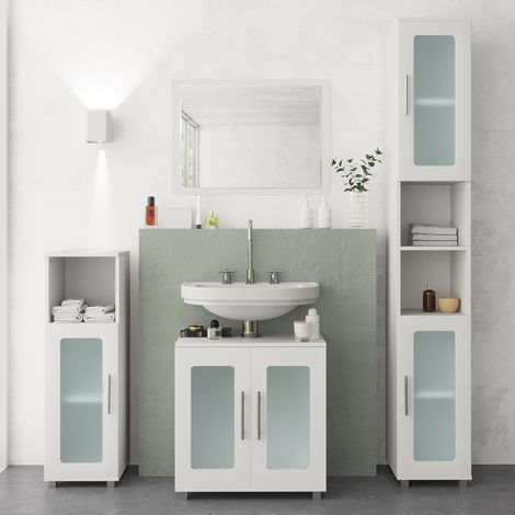 Espejo de baño Emma, Blanco, 45 x 60 cm, Vicco