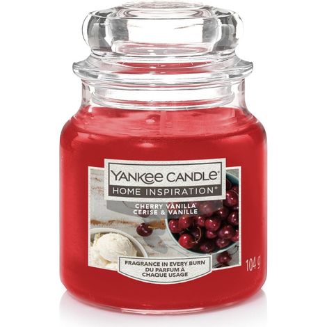 Yankee Candle Duftkerze Kleines Glas Cherry Vanilla 104 g, rot Duft Kerze