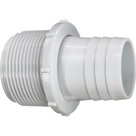 Hayward – Embout cannelé pour raccord tuyau flottant – Ø 38 mm – Blanc – Filetage 48 mm – Pour prise balai