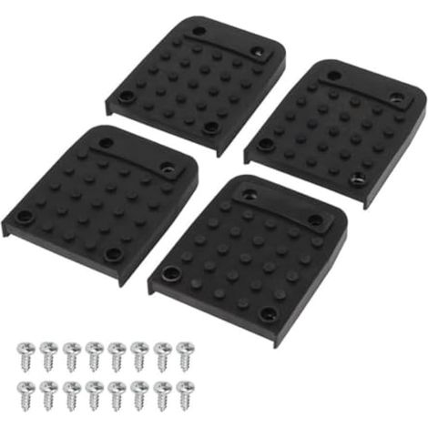 Lot de 4 patins de rechange en caoutchouc pour échasses de chantier, tapis de sol antidérapants pour travaux de plâtrerie, installation rapide et matériau durable (1/5)