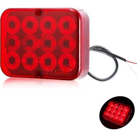 Rouge Antibrouillard Arrière Éclairage LED 12v Étanche Remorques Brouillard de Remorque LED Feux Arrière de Remorques Imperméable pour Voiture Camion Caravane (1/5)
