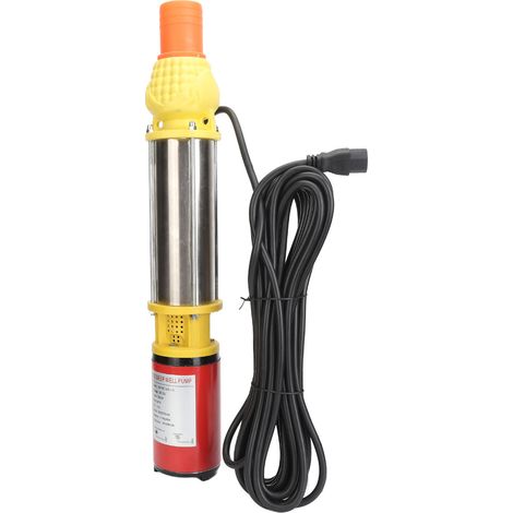 Pompe solaire CC pour puits profonds 3SYDC12/5-13, DC12V 250W, pompe à vis CC haute hauteur de 13 m, 5 m³/h, pompe submersible en acier inoxydable pour l'irrigation, l'agriculture, les jardins et l'us (1/5)