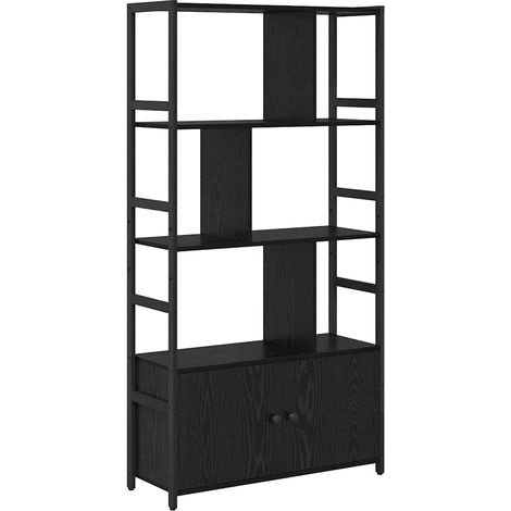 Maison Exclusive - Bücherregal Schwarz Eichen-Optik 80 x 30 x 155